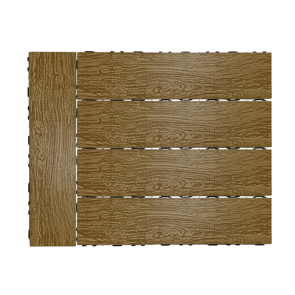 WPC Woodgrain Embossing Decking Tile - Natural - Price/Box (0.5 SQM ...