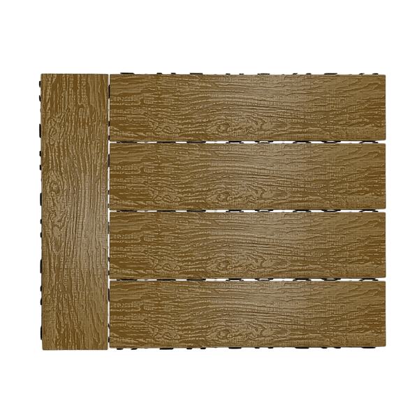 WPC Woodgrain Embossing Decking Tile - Natural - Price/Box (0.5 SQM)