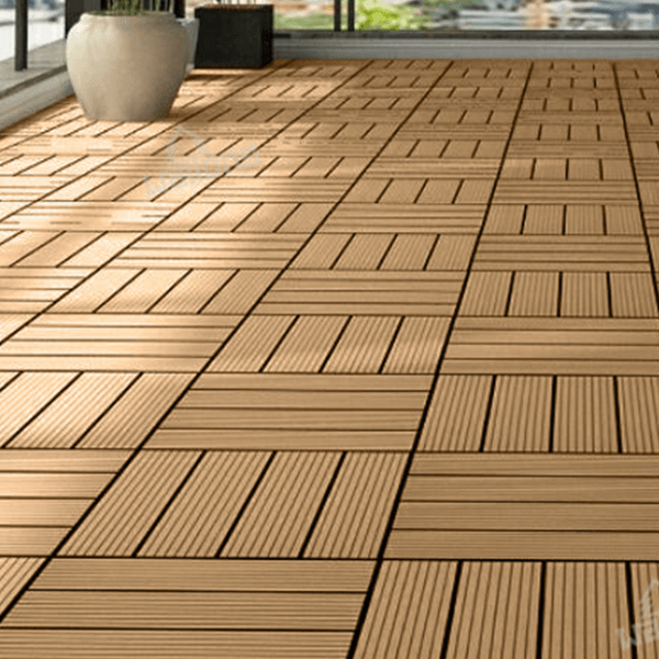 WPC Decking Tiles 300/300/20 - Natural - Price/Tile – Flecor Australia